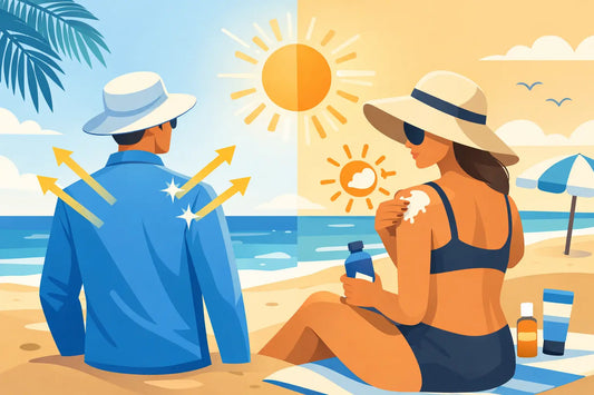 UPF Shirt Versus Sunscreen Protection at the Beach